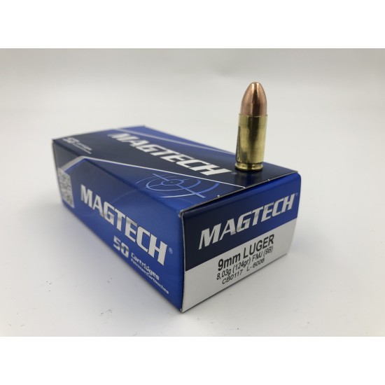 Magtech 9mm. Luger 8.03g (124gr) FMJ