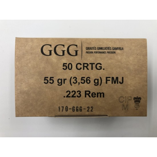 GGG 223Rem 55gr. (3.6g.) FMJ