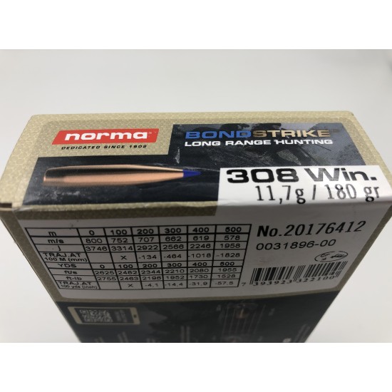 Norma 308Win. BOND STRIKE 11,7g.