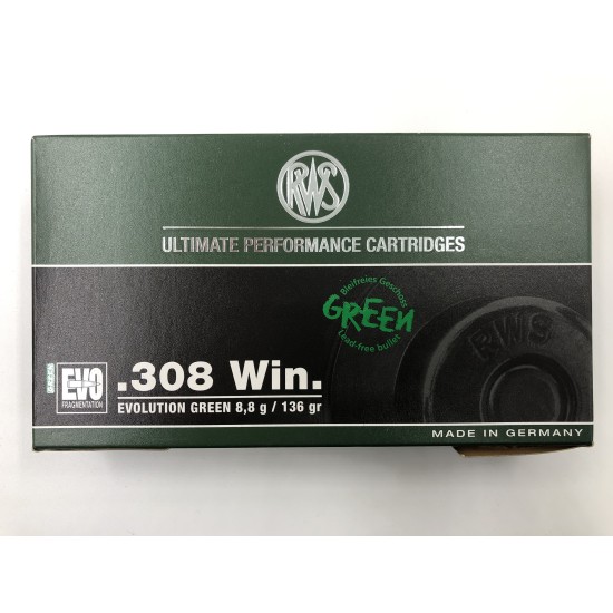 RWS 308Win Evoliution Green 8,8g.