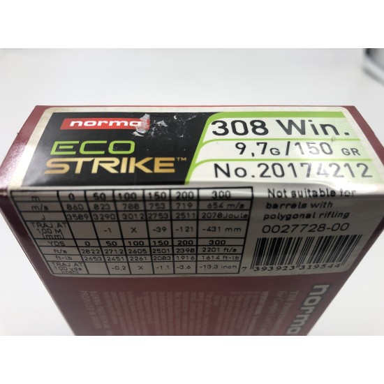 Norma 308Win. ECO STRIKE 9,7g.