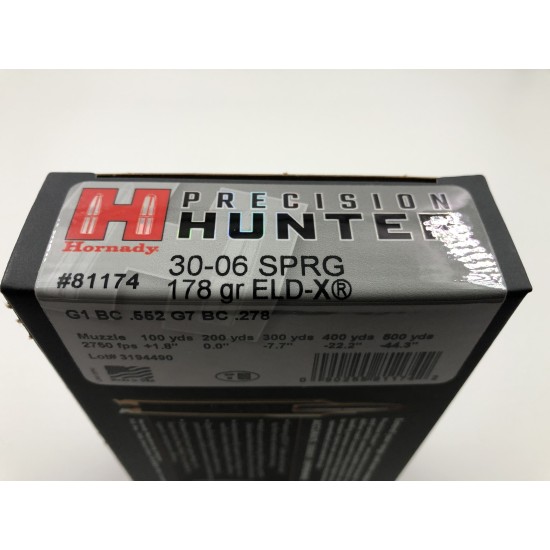 Hornady Precision Hunter  30-06 SPRG 178gr ELD-X